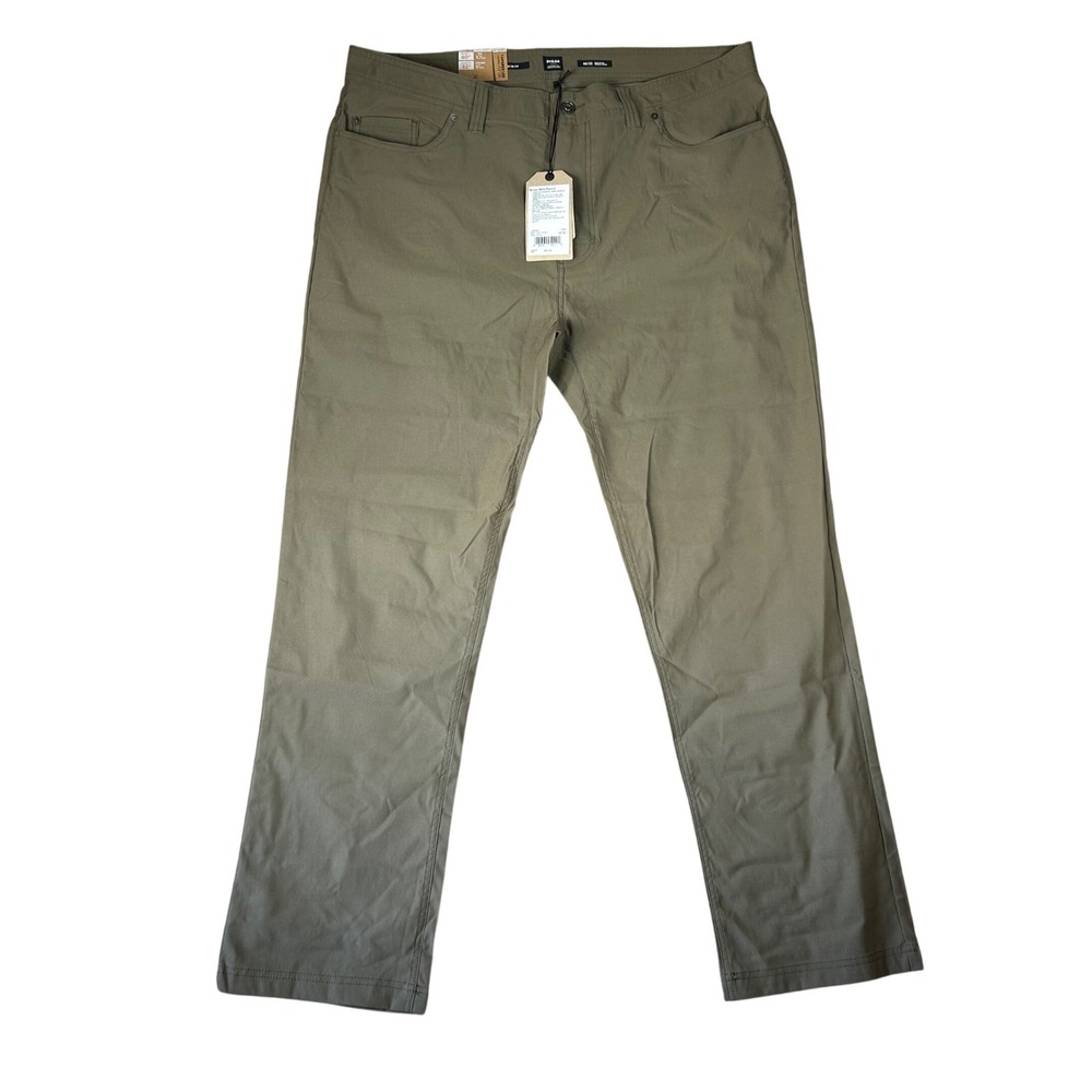 Prana Brion Slim Pant II Slate Green 40x32 NWT ReZion Tapered Leg Hiking Mens